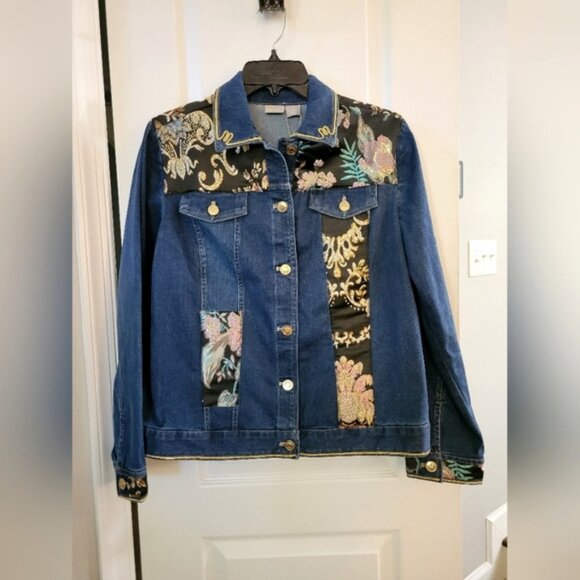 NWT Chico's Denim Heritage Jacket Heirloom Indigo Size Medium - Picture 1 of 16